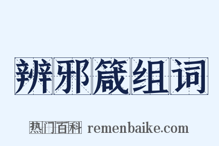 辨邪箴组词是什么意思的图片